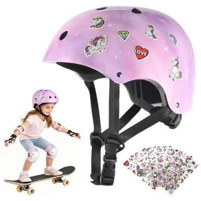 Obrázek produktu pro Nastavitelná helma pro děti, vhodná pro kolo, skateboard, koloběžku, růžová barva, velikost M