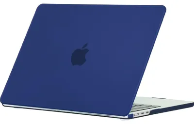 Produktbild von Mobigear Schutzhülle für MacBook Air 15 Zoll (2023-2026), Hartschalenhülle, MacBook Case - Marineblau - Modell A2941 / A3114 / A3241 / A3448