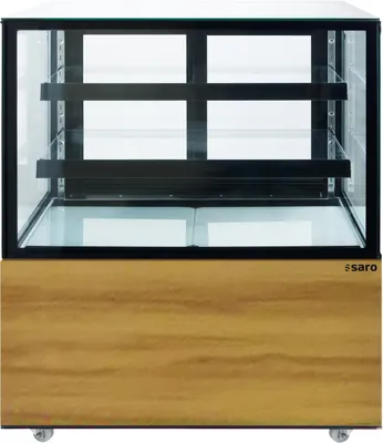 Produktbild von SARO Kuchenvitrine mit Holzdekor, 300 Liter, Modell MAXIME