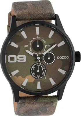 Produktbild von Oozoo Leder Herren-Damen Uhr Analog Quarzuhr Armband braun Timepieces D2UOC10347