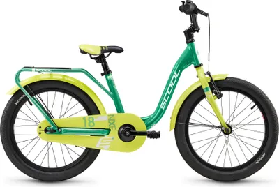 Produktbild von 18 Zoll Kinderfahrrad, 1-Gang, Kinderfahrrad, S’COOL niXe, ab ca. 5–7 Jahre, 110–125 cm, Grün/Limette
