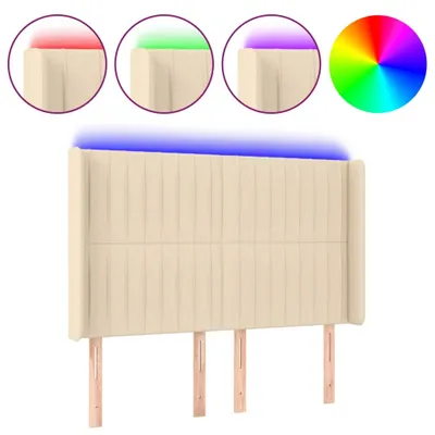Produktbild von LED Kopfteil Creme 147x16x118/128 cm Stoff