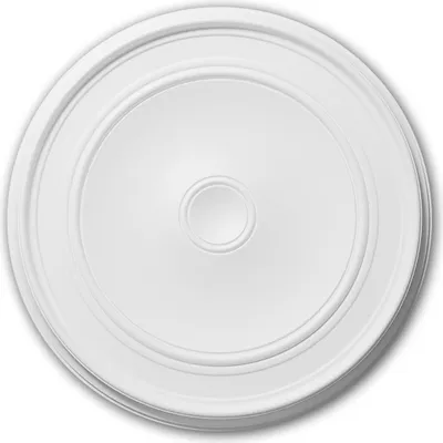 Obrázek produktu pro Stropní rozeta Profhome 156044 – Ø 62 cm, bílá, tvrdá polyuretanová pěna, klasický styl, předem opatřená základním nátěrem