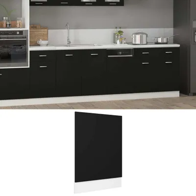 Produktbild von vidaXL Panel do zmywarki czarny 45x3x67 cm płyta wiórowa