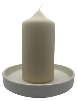 Image de Engels Kerzen Assiette à bougies Henry S, céramique, ivoire, Ø 13 cm, 50009008200