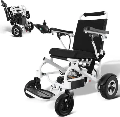 Image de Fauteuil roulant électrique pliable - largeur d'assise 449,58 mm - scooter médical électrique - autonomie jusqu'à 20 km - compact et portable