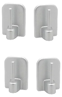 Gardinenstangenhalter, selbstklebend, 4 Stück, grau