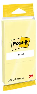 Produktbild von Post-It 6810, Rechteck, Gelb, Papier, 38 mm, 51 mm, 100 Blätter