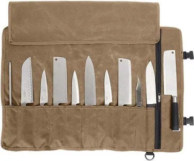 Produktbild von Famanu Messertasche 11 Fächer - Kaki
