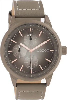 Produktbild von Oozoo Uni Lederarmband Uhr Timepieces braun taupe C10907 Analog Quarzuhr UOC10907
