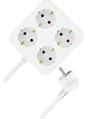 Zdjęcie produktu dla REV 0512299555, 1,4 m, Wewnętrzna, Type F (CEE 7/4), Biały, 4 x gniazdo sieciowe, 230 V