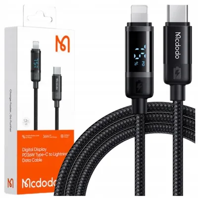 Image de Mcdodo Charger Usb-C Lightning Fast Charging Cable For Iphone 1M Led