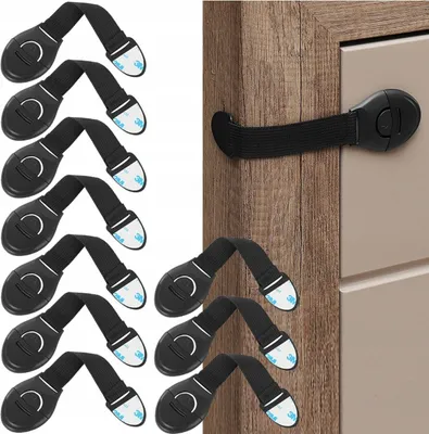 Image de Sécurité - serrure pour armoires 10 pcs. noir
