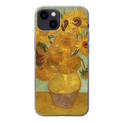 Produktbild von MuchoWow® Handyhülle Schutzhülle Hülle für iPhone 13 Sonnenblumen - Vincent van Gogh Silikon Softcase Handy Hülle - Karteninhaber