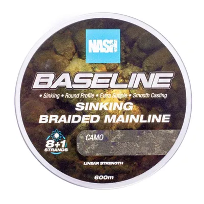 Produktbild von Nash Baseline Sinking Braid Camo 25lb 0.24mm 600m Sinkende Geflochtene Karpfenschnur