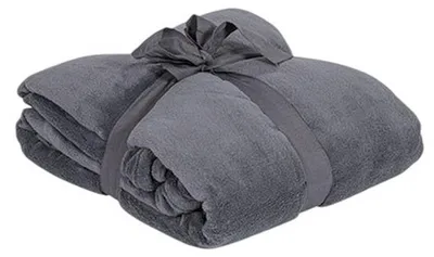 Produktbild von L-Merch - Decke, Korallenvlies, recyceltes Material LT4219 (200 cm x 150 cm) (Grau)