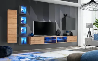 Immagine prodotto di Set parete attrezzata 320 cm Armadio a muro Mobile TV Moderno Credenza Mobili per soggiorno