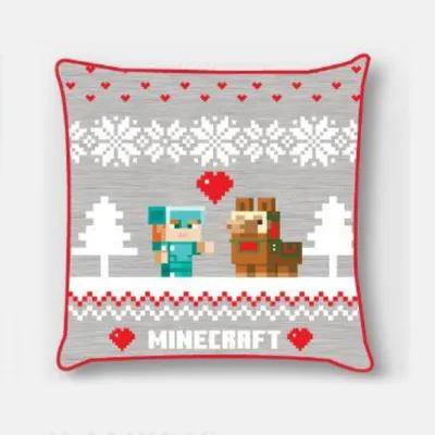 Produktbild von Jugendkissenbezug 40x40 Minecraft Weihnachtssamt
