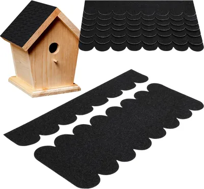 Imagen del producto de Tejas asfálticas autoadhesivas, mini tejas para techos, juego de 21 piezas, para casas de pájaros