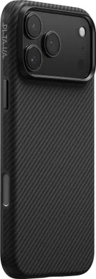 Image de Pitaka Ultra Slim Coque iPhone 17 Pro Max – Compatible avec MagSafe – Fabriqué en fibre d'Aramide – Bouton de contrôle de la caméra résistant aux rayures - Noir