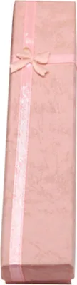 Produktbild von 1 Stück elegante Schleife lange Halskette Armband Display Aufbewahrungsbox Schmuck Geschenkbox-Rosa