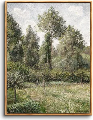 Produktbild von Vintage Leinwand Wandbild 30x40 cm Holzrahmen - Natur Wald Landschaftsbild