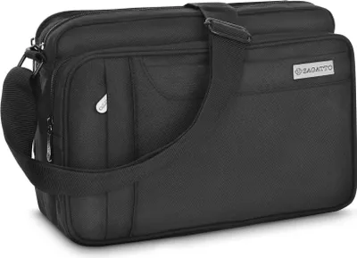 Produktbild von Zagatto Kleine Herren Umhängetasche schwarz multifunktional ZG753 Aktentasche 23x31x13 cm 9L