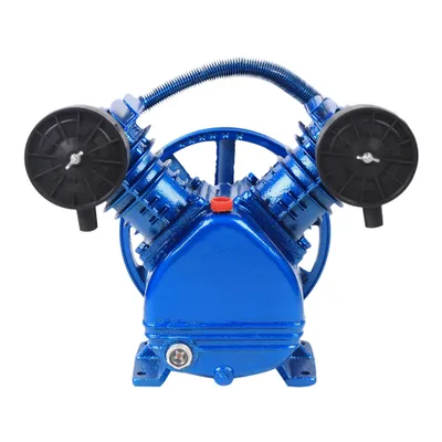 Image de Compresseur Groupe 2 cylindres Type V Compresseur Tête de pompe de compresseur d'air 2.2KW 3HP 115PSI 250L/min Cylindre Air comprimé Groupe compresseur Pièces détachées compresseur DFV-0.25/8