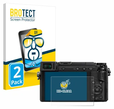 Produktbild von 2x Für Panasonic Lumix DMC-GX80 Schutzfolie BROTECT Displayschutz Display Schutz Folie Klar Transparent