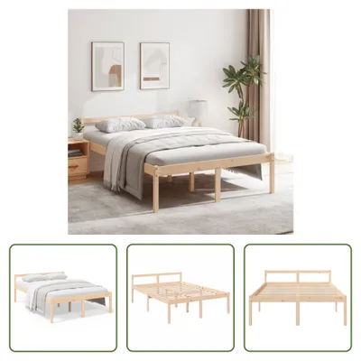 Produktbild von The Living Store Seniorenbett 120x200 cm Massivholz Kiefer