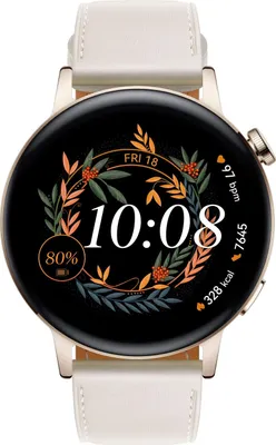 Produktbild von Huawei Watch GT3 42mm Gold Leather Bluetooth Elegant Smartwatch