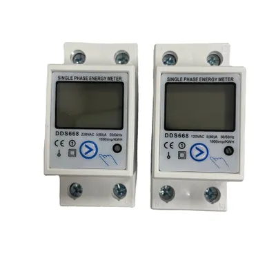 Zdjęcie produktu dla AIORBER Jednofazowy licznik energii elektrycznej 2P na szynę DIN z podświetleniem, wielofunkcyjny pomiar kWh, zerowanie, 220V/110V/120V, biały