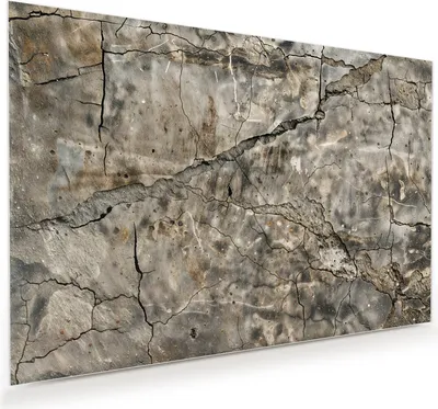 Produktbild von Glasbild 75x50cm in XXL für Wohnzimmer, Schlafzimmer Motiv Rissige Oberfläche