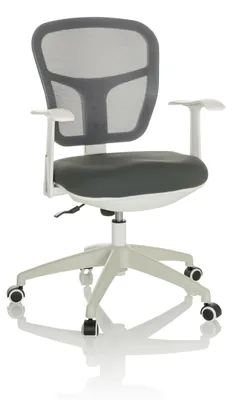 Zdjęcie produktu dla Krzesło biurowe hjh OFFICE Home Office, model TOP 108, krzesło do biurka z podłokietnikami, obicie materiałowe / siatkowe, krzesło obrotowe