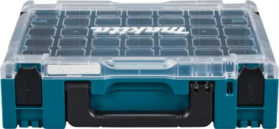 A front view of a Makita organizer box.