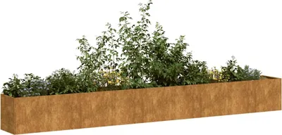 Produktbild von vidaXL Hrdzavý kvetináč 360x40x40 cm Oceľ odolná voči poveternostným vplyvom
