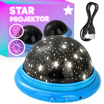 Produktbild von LED Projektor Sternenhimmel | Lampe Nachtlicht | Sternenlicht | Projektionslampe | Galaxy Projektor für Kinder, Schlafzimmer, Decke, Geschenk | Retoo