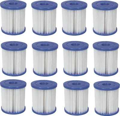 Produktbild von 12x Bestway Filterkartusche Gr. 1 für Quick Up Pool Filterpatrone 58093