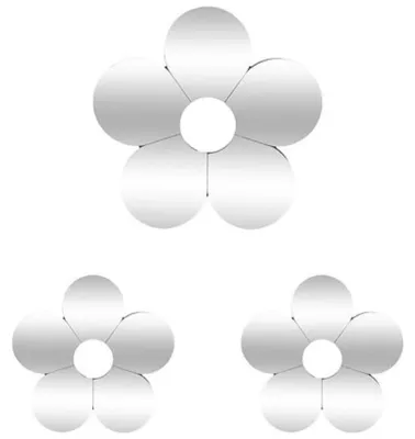 Produktbild von Wandspiegel - Set „blumen“ - 3 - teilig - Spiegel - 30 x 30 cm - Kinderzimmer