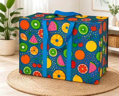 Produktbild von Plastiktasche XXL 80x55x25 cm Groß Jumbo Unterbett Aufbewahrungs Tasche Camping