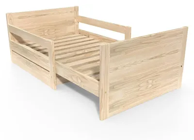 Image de Lit évolutif enfant avec tiroir bois, Vernis Naturel
