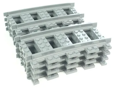 Productafbeelding van Trixbrix Bochten R72, 8x kwartcirkel – rails voor LEGO® City trein, accessoires compatibel met klemblokjes