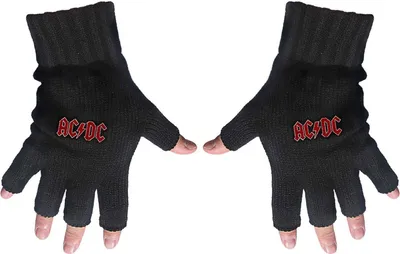 Produktbild von AC/DC - Herren/Damen Uni Logo - Fingerlose Handschuhe "Classic" RO7976 (Einheitsgröße) (Schwarz)