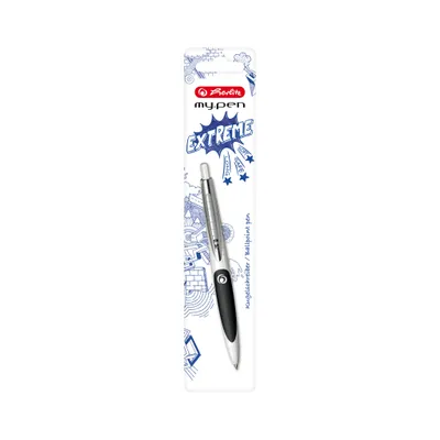 Image de herlitz 50028306 Stylo à bille rétractable my.pen blanc/noir(T)