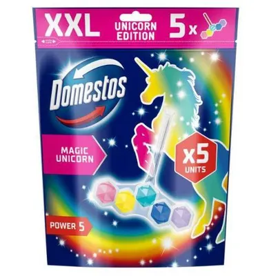 Produktbild von Domestos Power5 WC-Frischeblock Magic Unicorn 5x50g