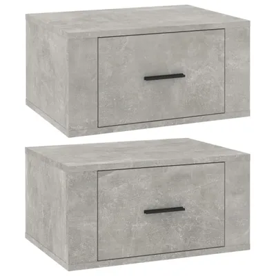 Obrázok produktu pre Nástenné nočné stolíky 2 ks betónové sivé 50x36x25 cm