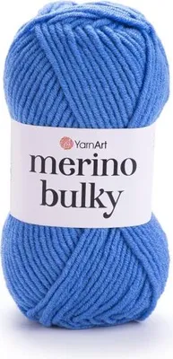 Produktbild von YarnArt Merino Bulky 600 Blau, 100m/100g, Weich & Ideal für Winterprojekte