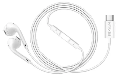 Obrázok produktu pre Mayaxess, slúchadlá do uší s USB-C a mikrofónom pre Honor Magic 6 Lite, biele