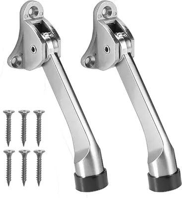 Image de Butoirs de porte métalliques réglables - protection forte - 2 pièces - 13 cm