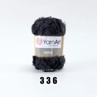 Produktbild von YarnArt Mink, Effektgarn, Flauschgarn, leami, leamigurumi 336 dunkelgrau